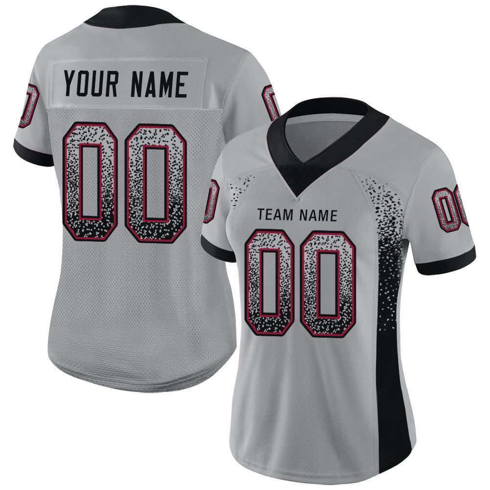 Custom Light Gray Black-Cardinal Mesh Drift Fashion Football Jersey - Sky-Custom