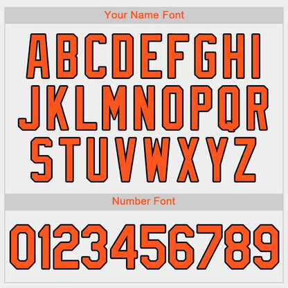 Custom White Orange-Black Baseball Jersey - Sky-Custom