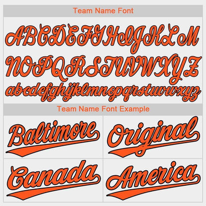 Custom White Orange-Black Baseball Jersey - Sky-Custom