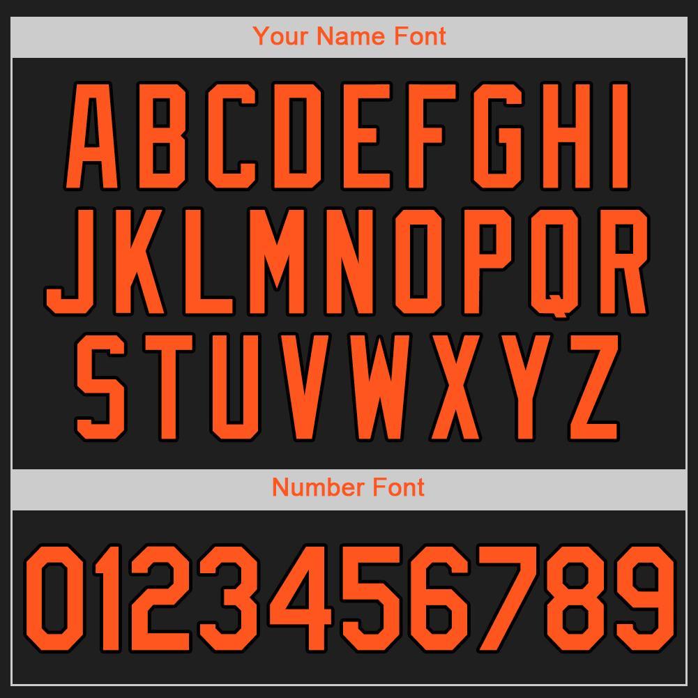 Custom Black Orange Baseball Jersey - Sky-Custom