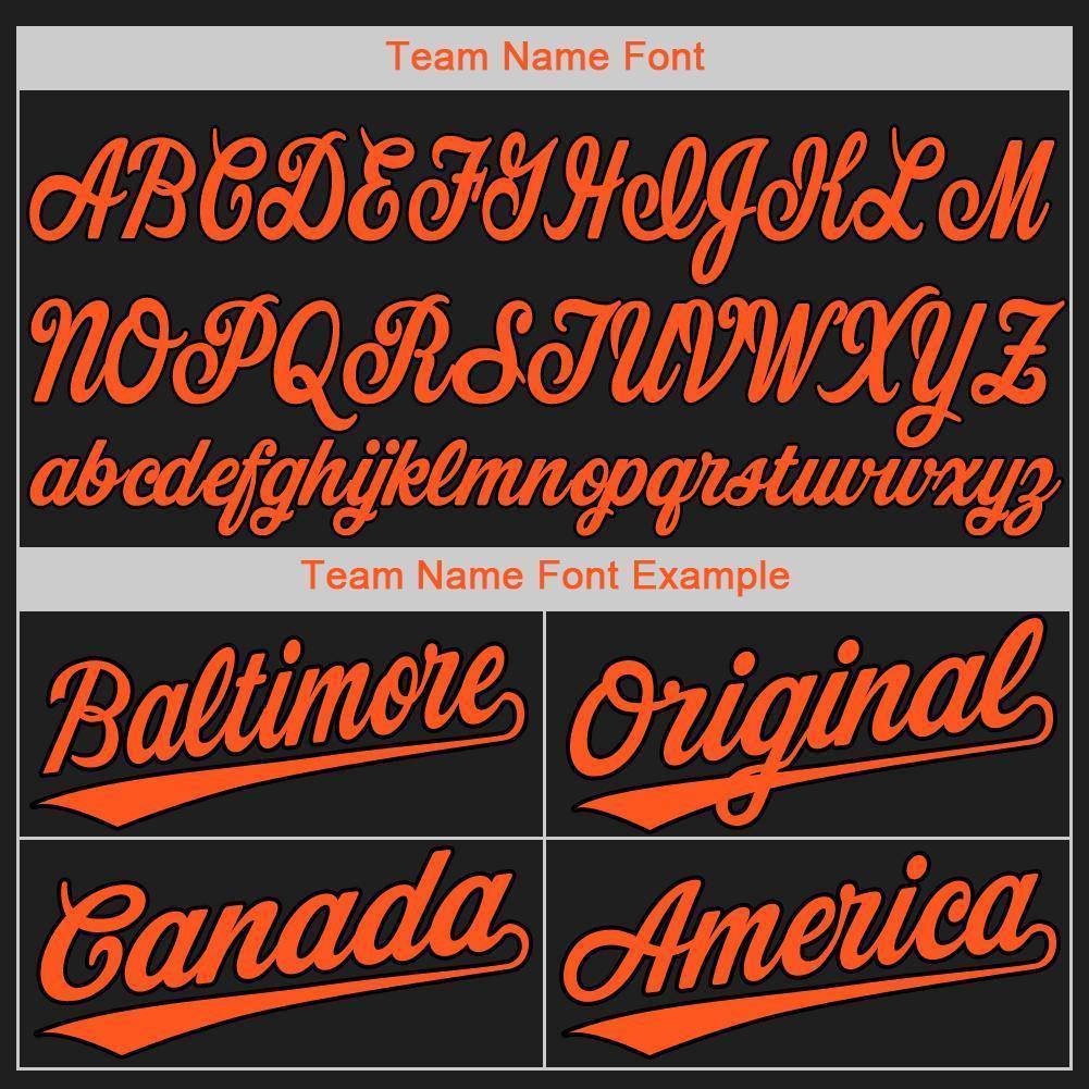 Custom Black Orange Baseball Jersey - Sky-Custom