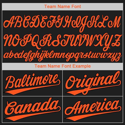 Custom Black Orange Baseball Jersey - Sky-Custom