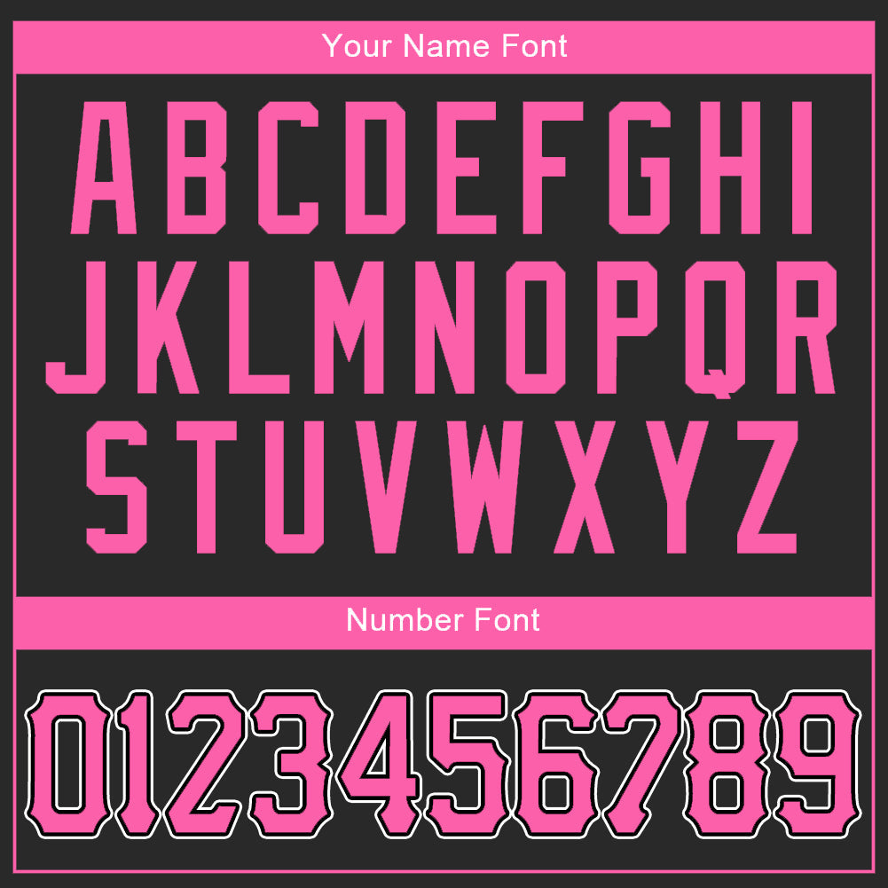 Custom Black Pink-White Authentic Baseball Jersey - Sky-Custom