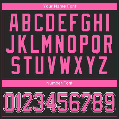 Custom Black Pink-White Authentic Baseball Jersey - Sky-Custom