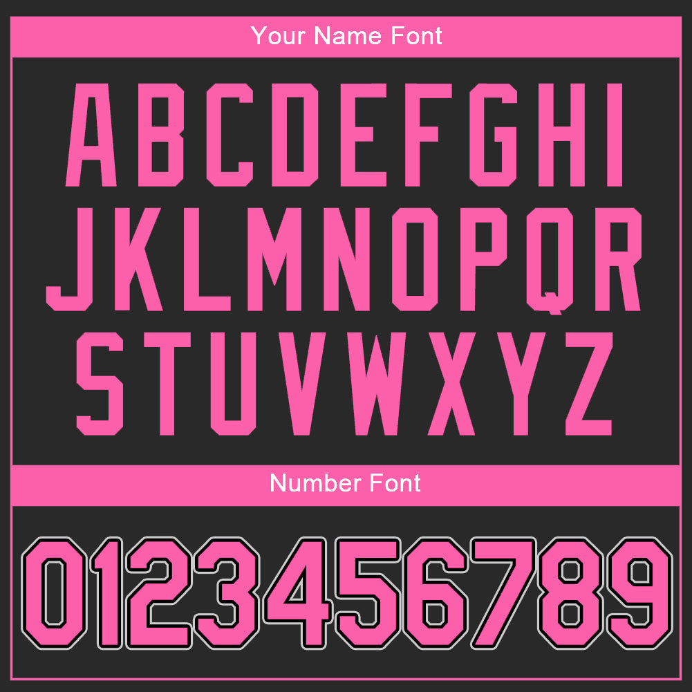 Custom Black Pink-White Authentic Baseball Jersey - Sky-Custom