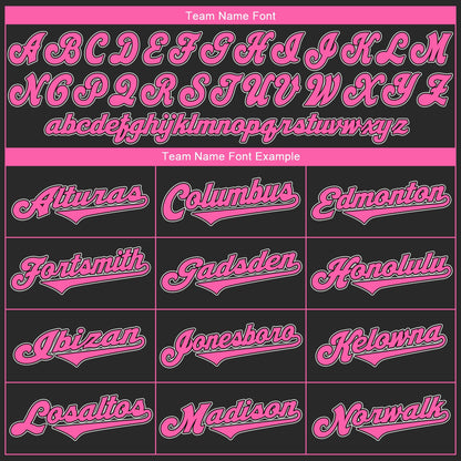 Custom Black Pink-White Authentic Baseball Jersey - Sky-Custom