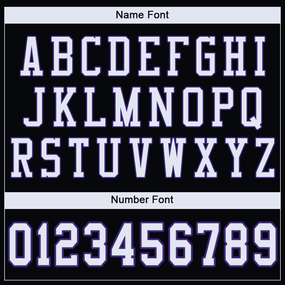 Custom Black White-Purple Mesh Authentic Football Jersey - Sky-Custom