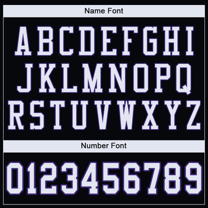 Custom Black White-Purple Mesh Authentic Football Jersey - Sky-Custom