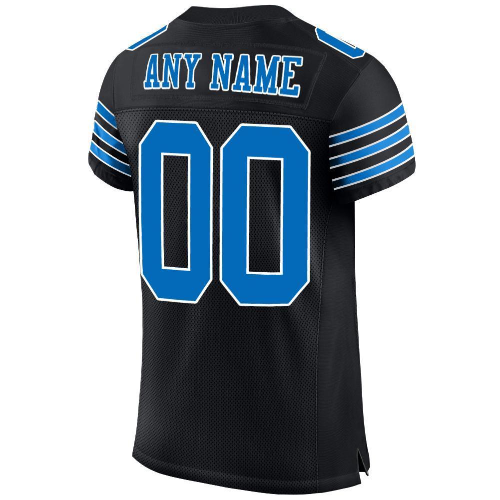Custom Black Panther Blue-White Mesh Authentic Football Jersey - Sky-Custom