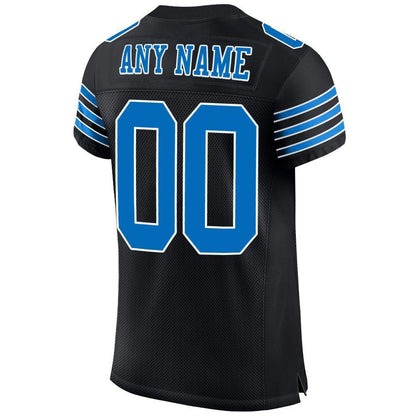Custom Black Panther Blue-White Mesh Authentic Football Jersey - Sky-Custom