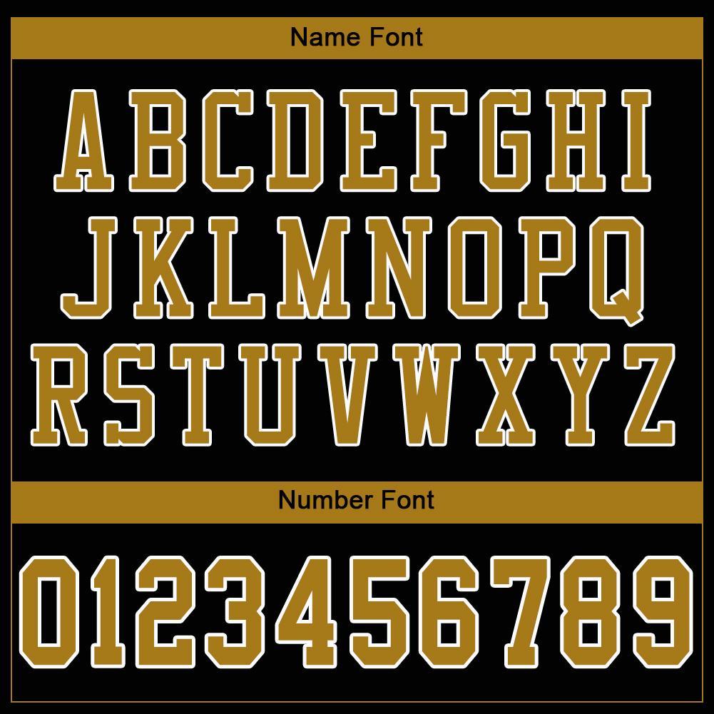 Custom Black Old Gold-White Mesh Authentic Football Jersey - Sky-Custom