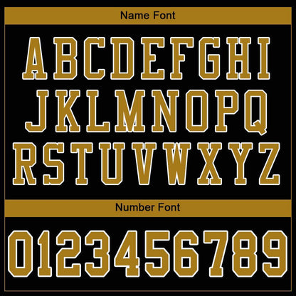 Custom Black Old Gold-White Mesh Authentic Football Jersey - Sky-Custom