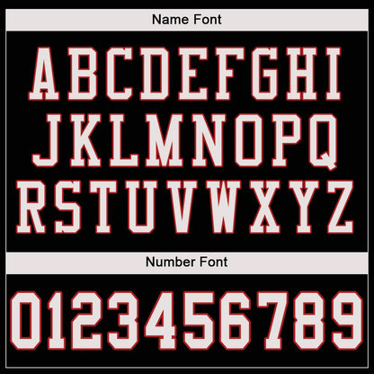 Custom Black White-Scarlet Mesh Authentic Football Jersey - Sky-Custom