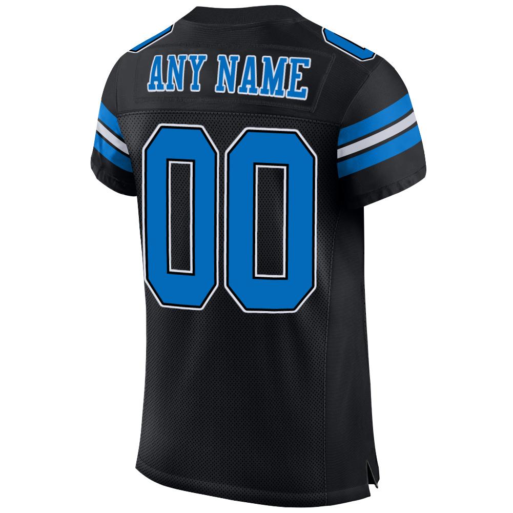 Custom Black Panther Blue-White Mesh Authentic Football Jersey - Sky-Custom