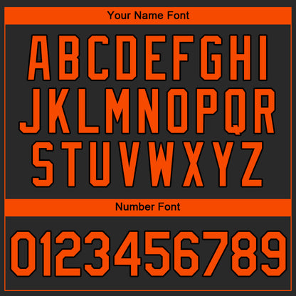 Custom Black Orange Authentic Baseball Jersey - Sky-Custom