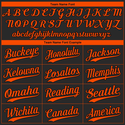 Custom Black Orange Authentic Baseball Jersey - Sky-Custom
