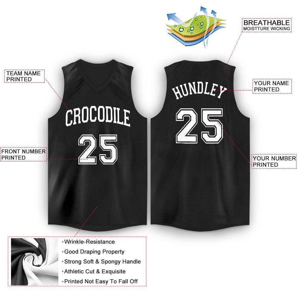 Custom Black White V-Neck Basketball Jersey - Sky-Custom