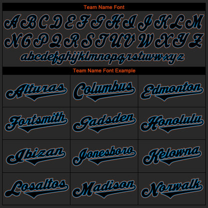 Custom Black Black-Light Blue Authentic Baseball Jersey - Sky-Custom