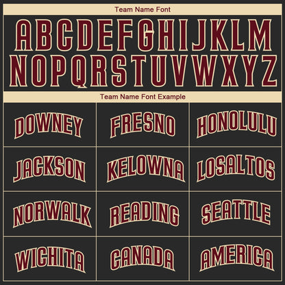 Custom Black Crimson-City Cream Authentic Baseball Jersey - Sky-Custom