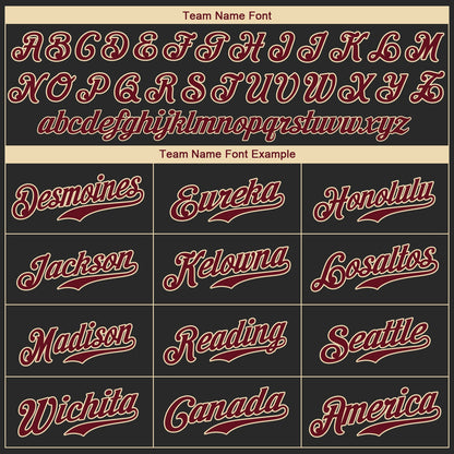 Custom Black Crimson-City Cream Authentic Baseball Jersey - Sky-Custom