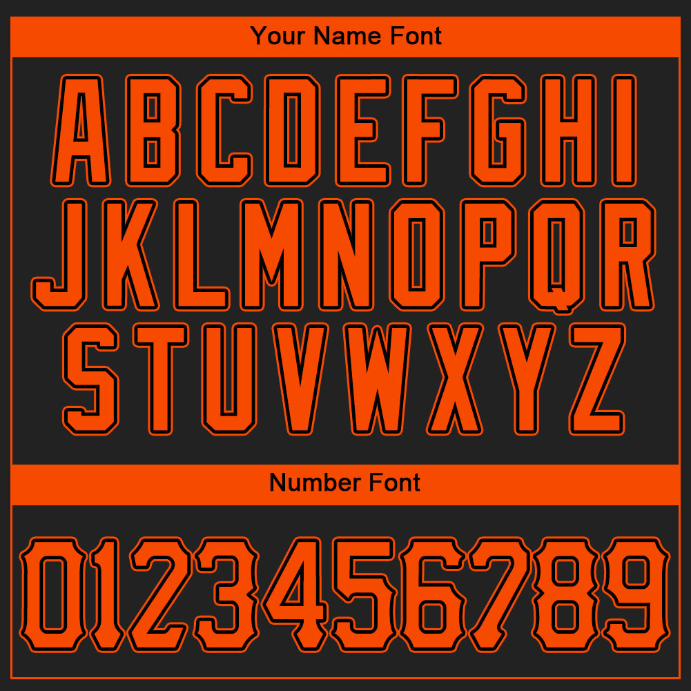 Custom Black Orange Authentic Baseball Jersey - Sky-Custom