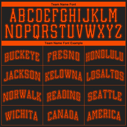 Custom Black Orange Authentic Baseball Jersey - Sky-Custom