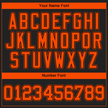 Custom Black Orange Authentic Baseball Jersey - Sky-Custom