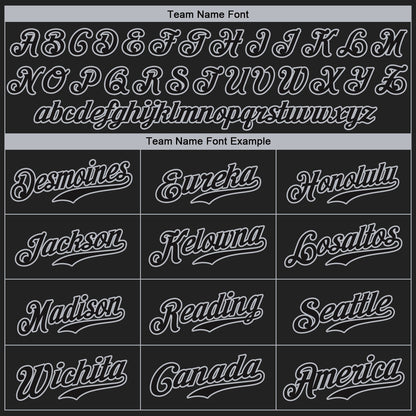 Custom Black Black-Gray Authentic Baseball Jersey - Sky-Custom