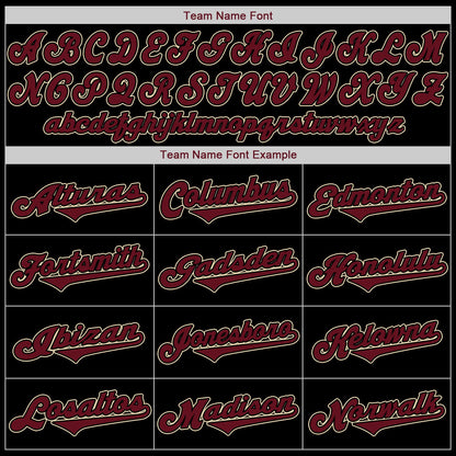 Custom Black Crimson-City Cream Authentic Baseball Jersey - Sky-Custom
