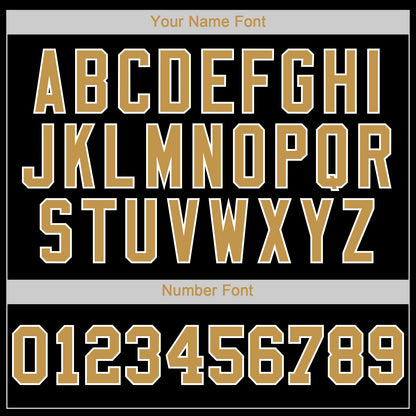Custom Black Old Gold-White Authentic Baseball Jersey - Sky-Custom