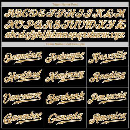 Custom Black Old Gold-White Authentic Baseball Jersey - Sky-Custom