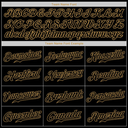 Custom Black Black-Old Gold Authentic Baseball Jersey - Sky-Custom