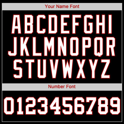 Custom Black White-Red Authentic Baseball Jersey - Sky-Custom