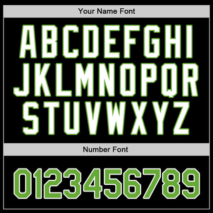 Custom Black Neon Green-White Authentic Baseball Jersey - Sky-Custom