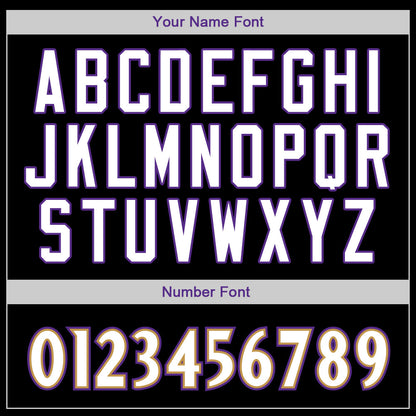 Custom Black White-Purple Authentic Baseball Jersey - Sky-Custom