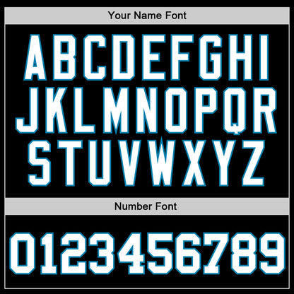 Custom Black White-Panther Blue Authentic Baseball Jersey - Sky-Custom