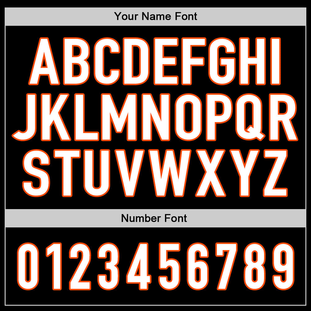 Custom Black White-Orange Authentic Baseball Jersey - Sky-Custom
