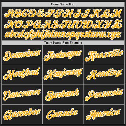 Custom Black Gold-White Authentic Two Tone Baseball Jersey - Sky-Custom