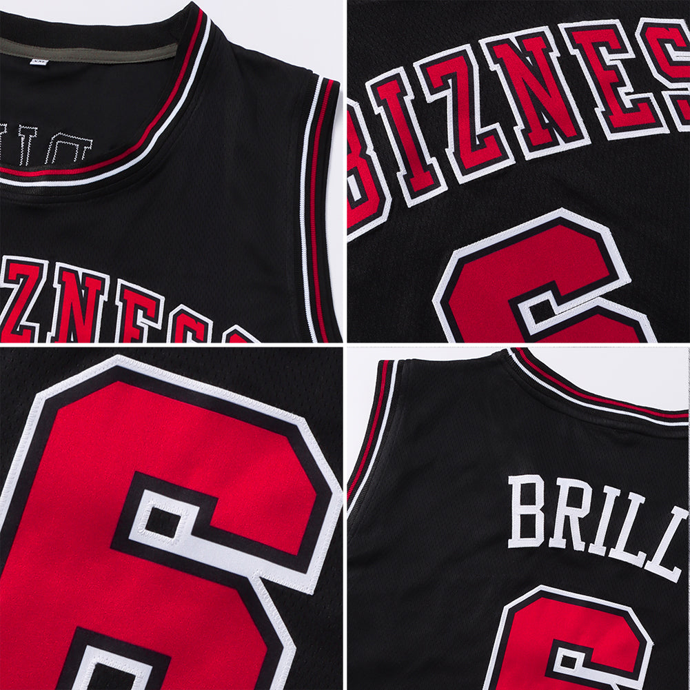 Custom Black White-Purple Authentic Throwback Basketball Jersey - Sky-Custom