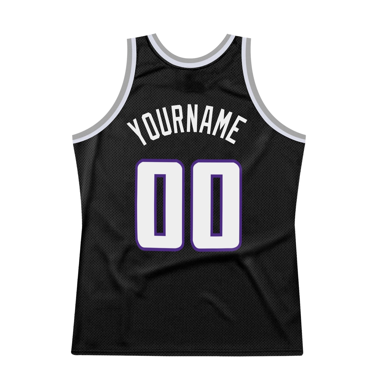 Custom Black White-Purple Authentic Throwback Basketball Jersey - Sky-Custom