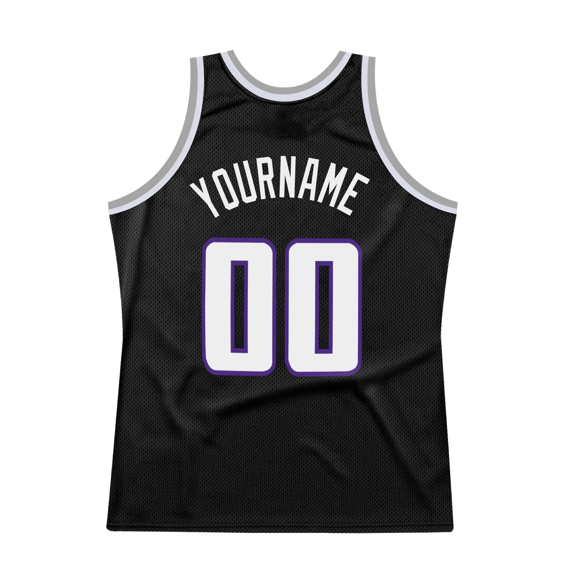 Custom Black White-Purple Authentic Throwback Basketball Jersey - Sky-Custom