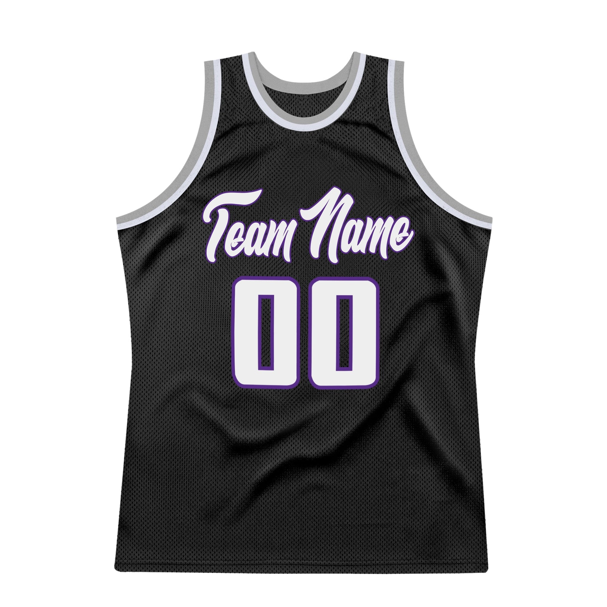 Custom Black White-Purple Authentic Throwback Basketball Jersey - Sky-Custom