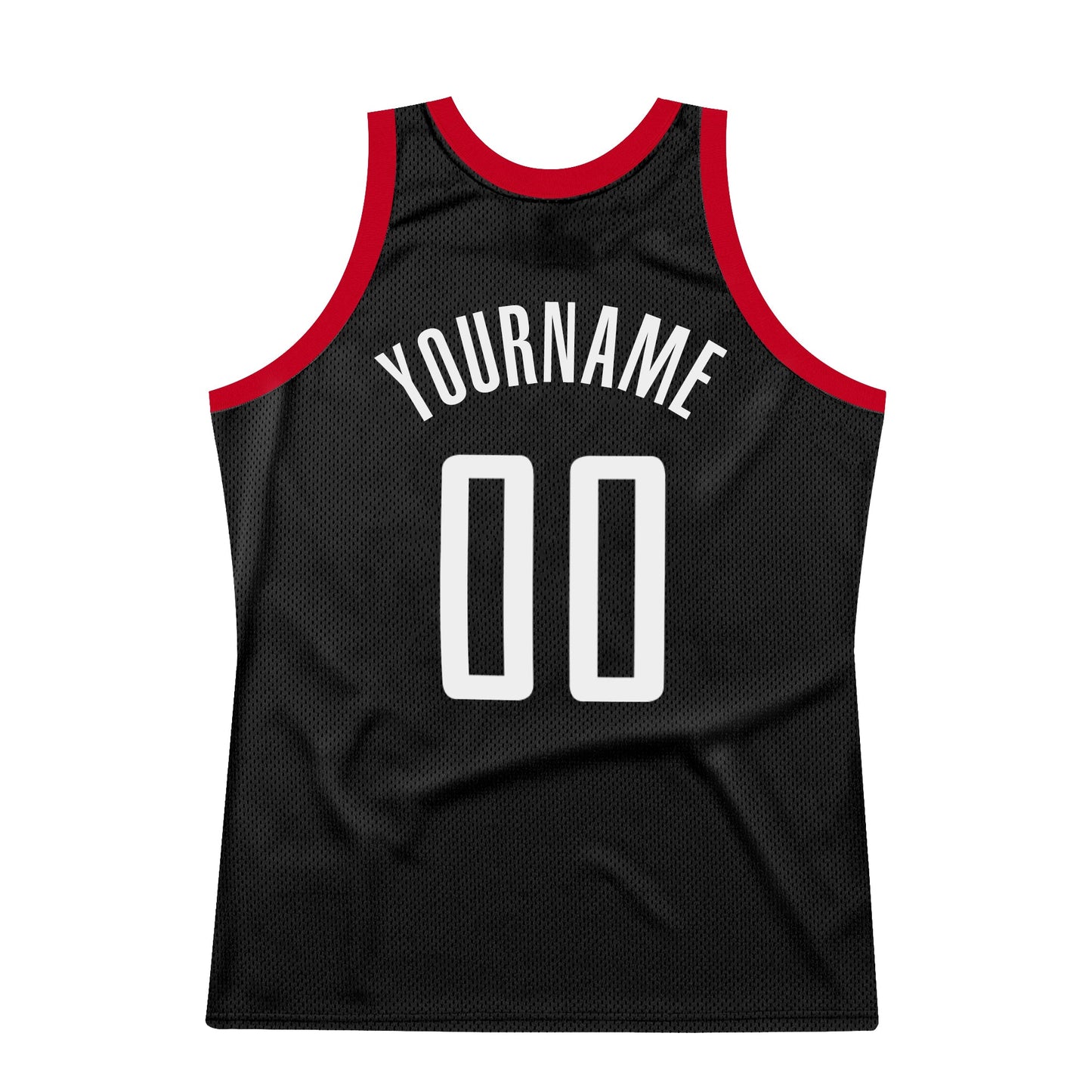 Custom Black White-Red Authentic Throwback Basketball Jersey - Sky-Custom
