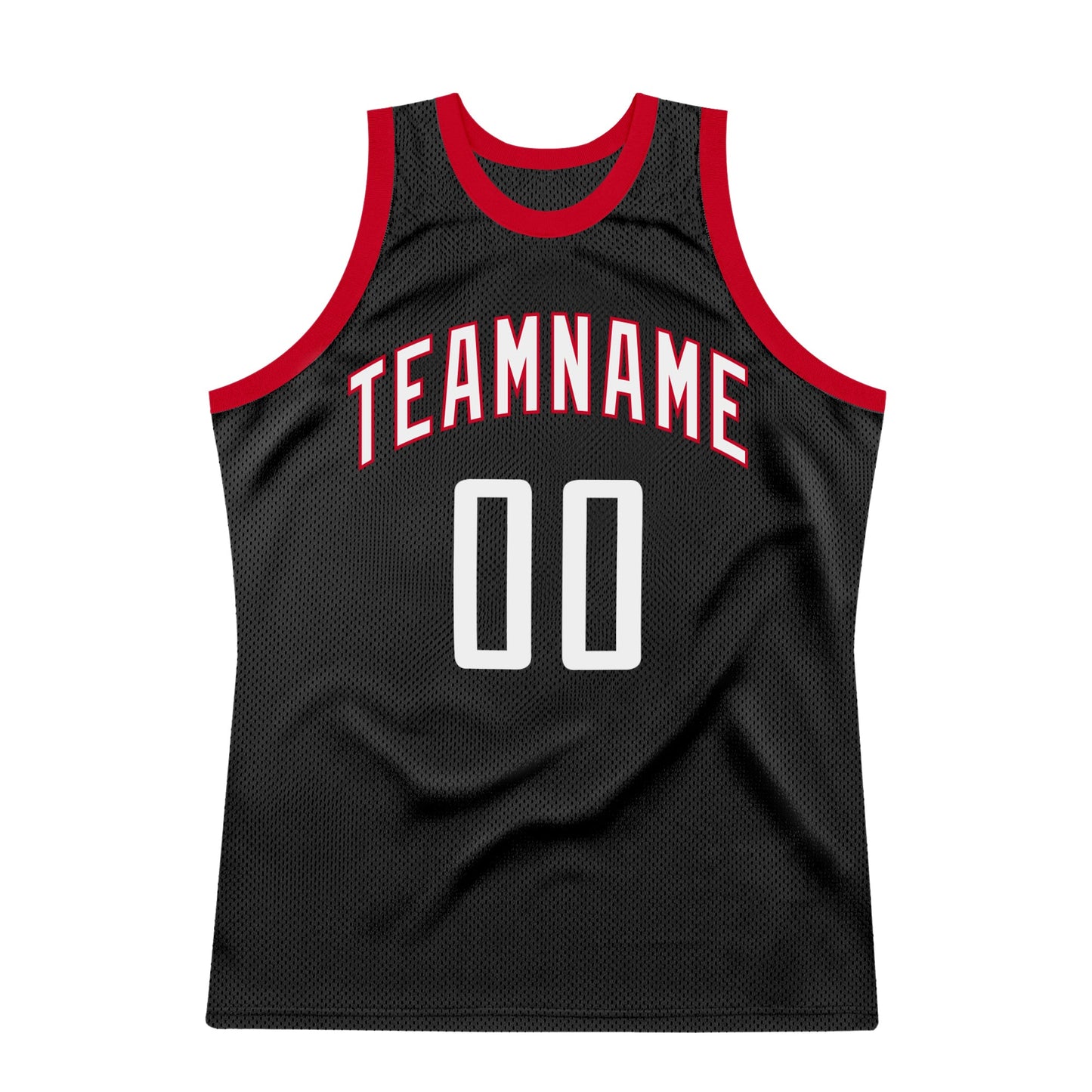 Custom Black White-Red Authentic Throwback Basketball Jersey - Sky-Custom