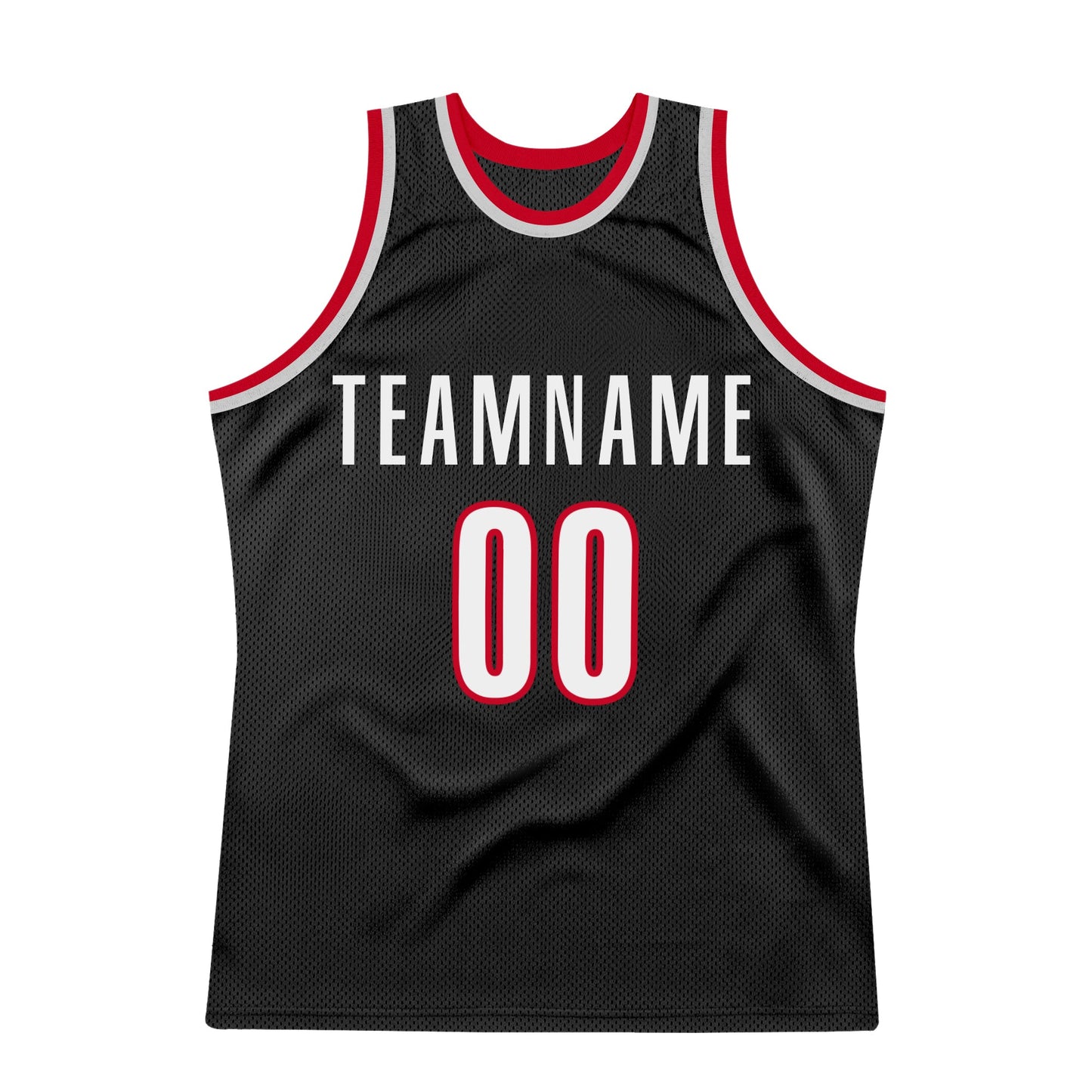 Custom Black White-Red Authentic Throwback Basketball Jersey - Sky-Custom