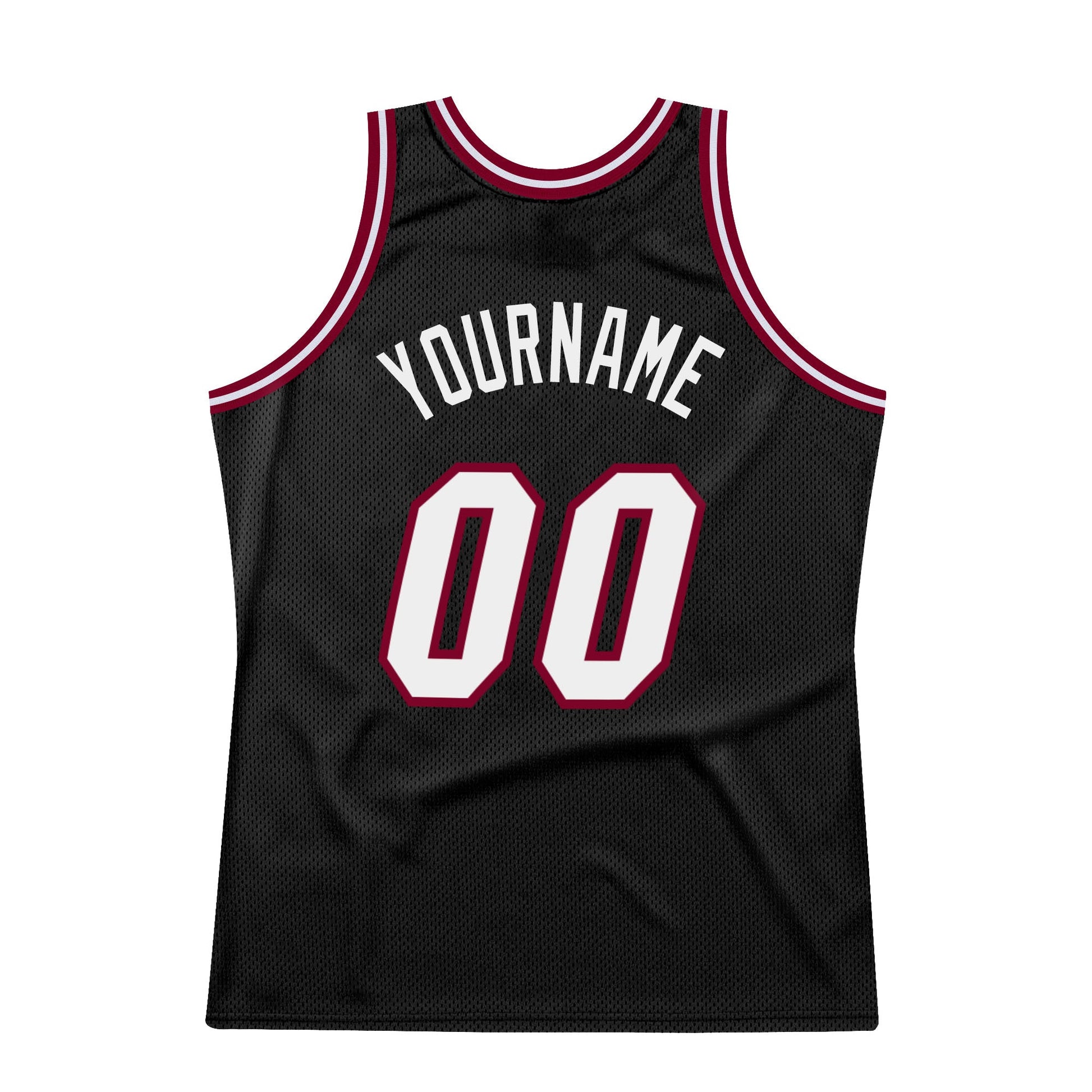 Custom Black White-Maroon Authentic Throwback Basketball Jersey - Sky-Custom