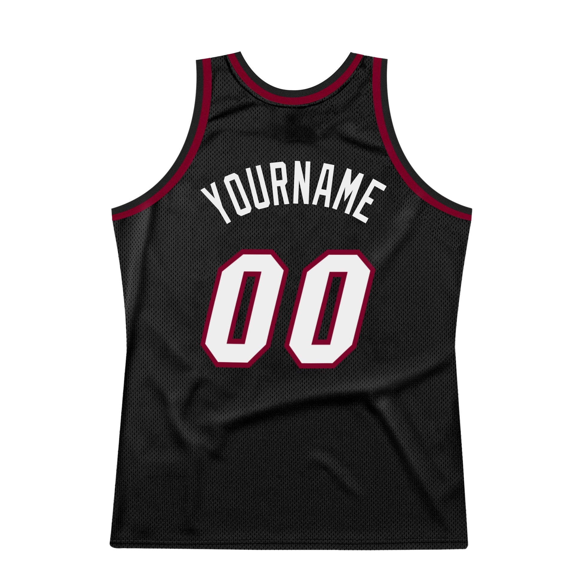 Custom Black White-Maroon Authentic Throwback Basketball Jersey - Sky-Custom