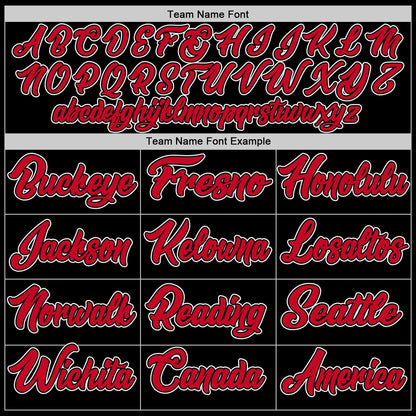 Custom Black Red-White Authentic Throwback Basketball Jersey - Sky-Custom