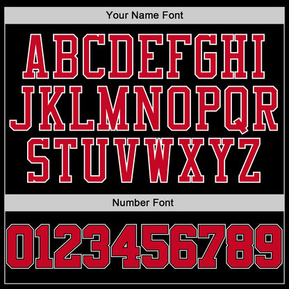 Custom Black Red-White Authentic Throwback Basketball Jersey - Sky-Custom