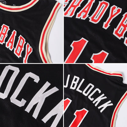 Custom Black White-Purple Authentic Throwback Basketball Jersey - Sky-Custom